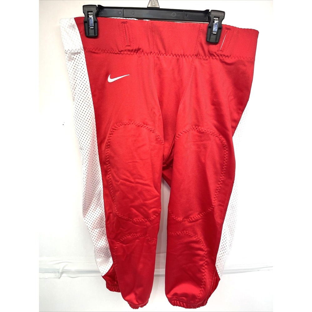 New Nike Open Field Men's Football Pants Red White 615745-658 Size XL Ex Large